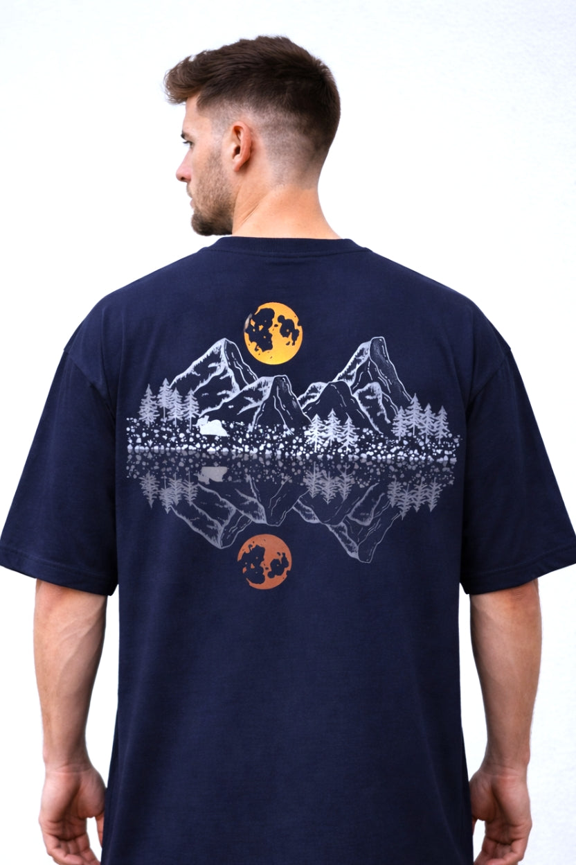 MOUNT FOREST oversized T-Shirt mountain back graphic Shreads

