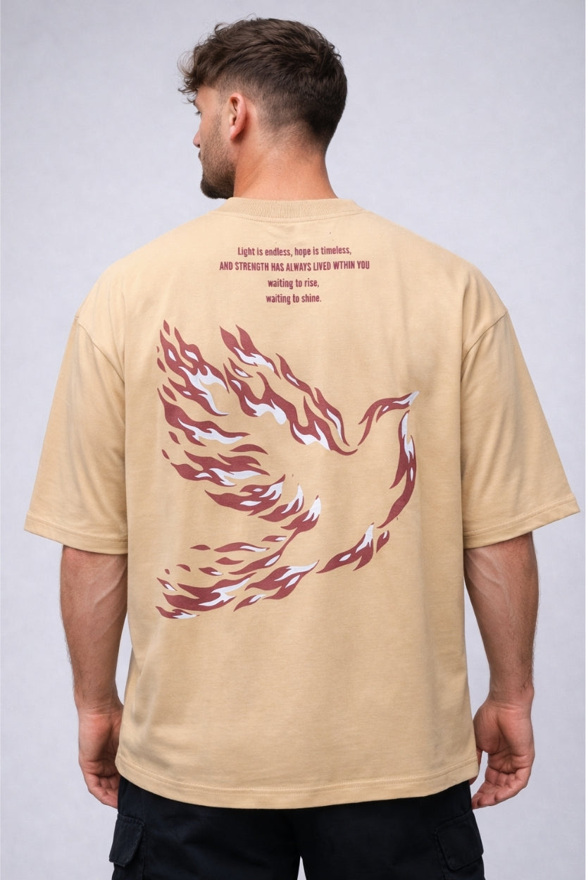 SHREADS PHOENIX oversized T-Shirt with phoenix back graphic 
