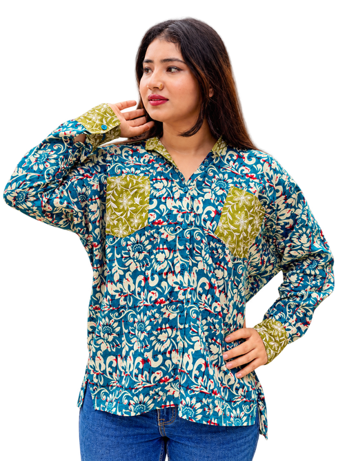 Shreads Floral Oversized Cotton Shirt