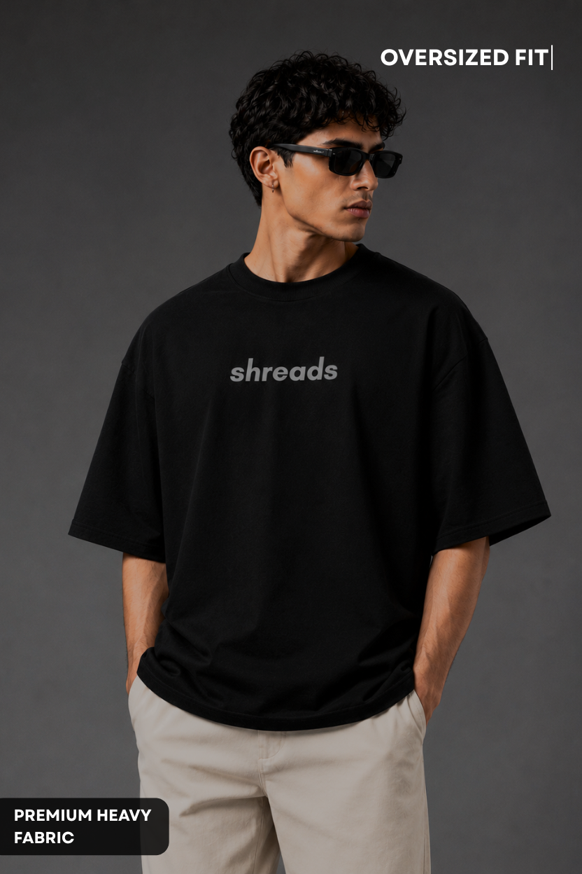 Shreads HEX-BALANCE Black Oversized T-Shirt